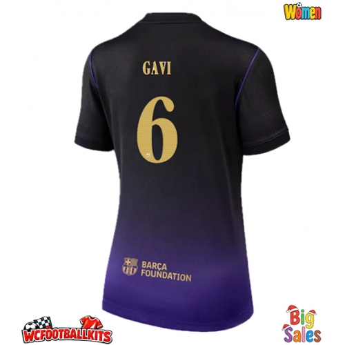 Barcelona Paez Gavi #6 Replica Away Stadium Shirt for Women 2026-27 Short Sleeve